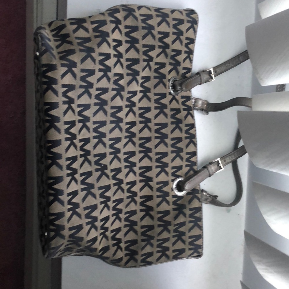 Black and Gray Monogram Michael Kors Bag